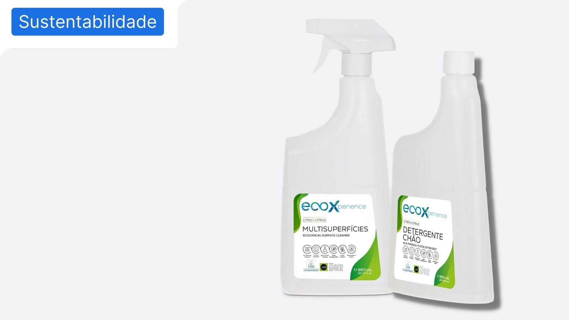 Produtos de limpeza EcoX com certificação Ecolabel