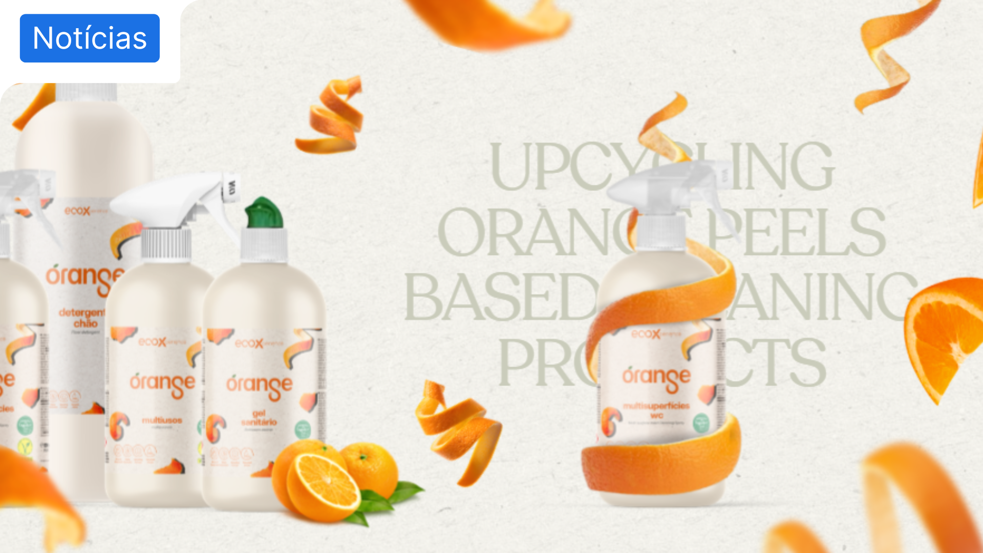 Auchan e EcoX transformam cascas de laranja em produtos de limpeza