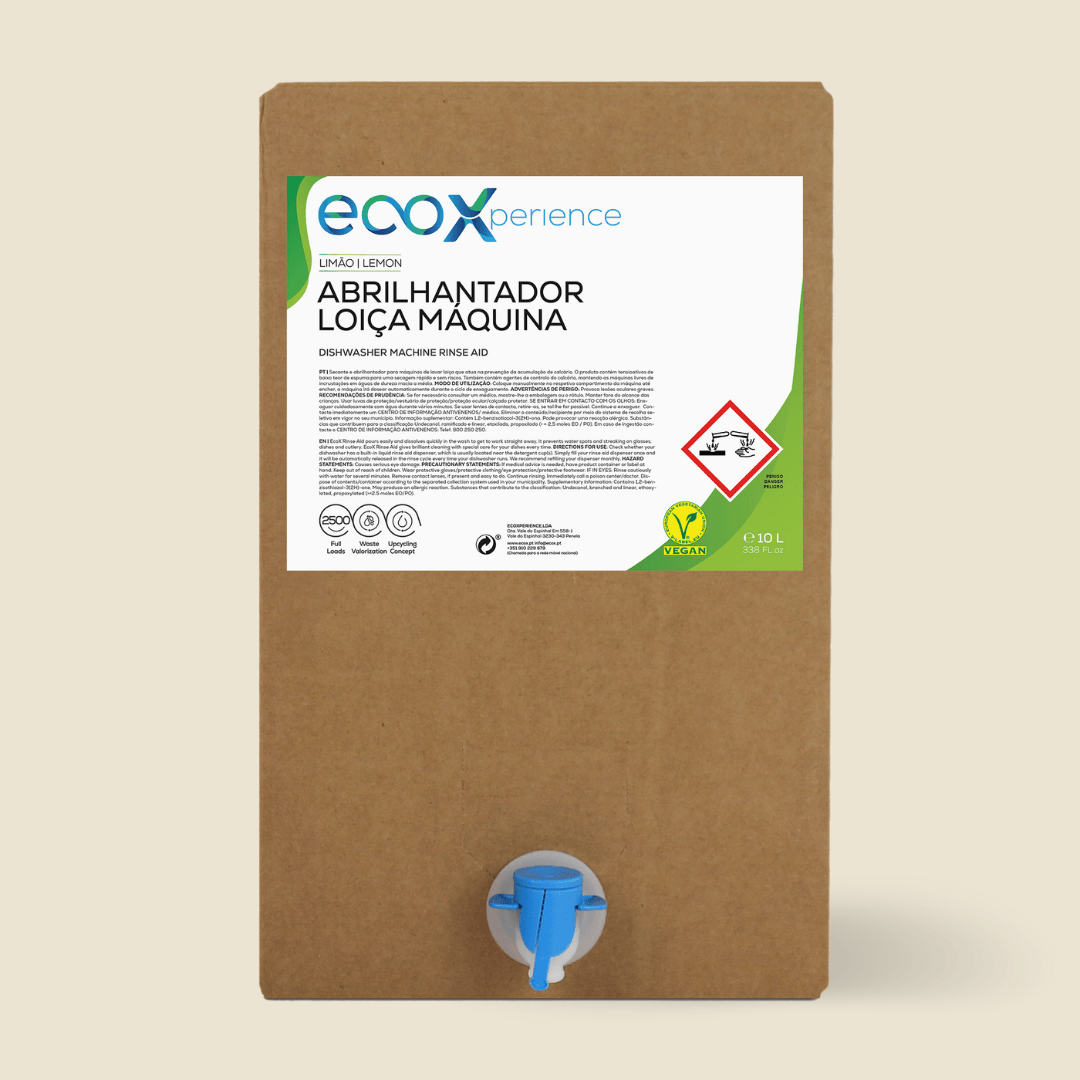 Embalagem de abrilhantador para máquina de lavar loiça EcoX 10L