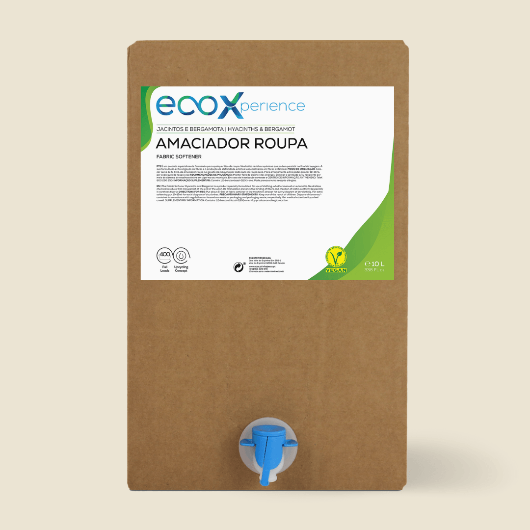 Embalagem de amaciador da roupa Jacintos e Bergamota EcoX 10L