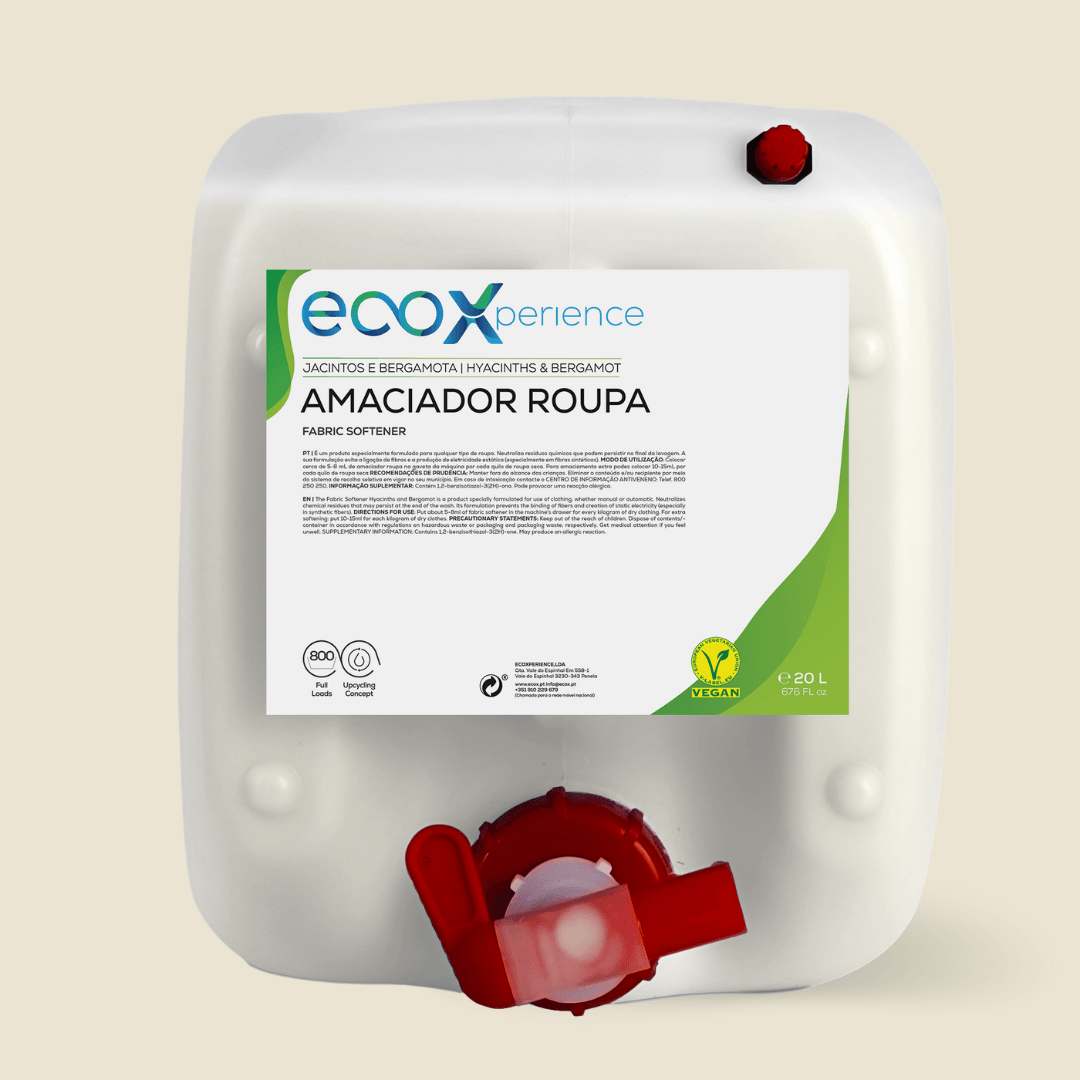 Embalagem de amaciador da roupa Jacintos e Bergamota EcoX 20L