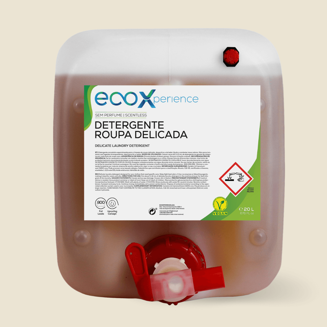 Embalagem de detergente roupa delicada EcoX 20L