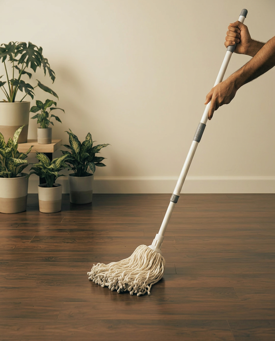 Esfregona para chão com cabo extensível