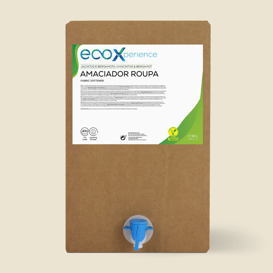 Embalagem Amaciador da Roupa Jacintos e Bergamota 10LT EcoX