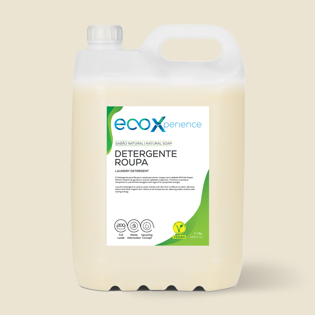 Embalagem de detergente roupa sabão natural 5LT